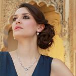 Pearl Y necklace, 'Cloud Song' - Pearl and Sterling Silver Necklace Bridal Jewelry