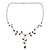 Granat-Y-Halskette - Fair gehandelte Y-Halskette für Damen aus Granat und Sterlingsilber 
