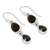 Onyx dangle earrings, 'Radha's Radiance' - Indian Sterling Silver and Onyx Earrings