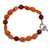 Carnelian beaded bracelet, 'Sunset Forest' - Carnelian beaded bracelet (image 2a) thumbail
