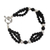 Onyx and pearl beaded bracelet, 'Extravaganza' - Onyx and pearl beaded bracelet