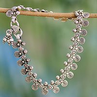 Featured review for Sterling silver anklet, Jaipur Dancer