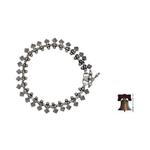 Sterling silver anklet, 'Starlight Snowflakes' - Indian Artisan Crafted Sterling Silver Anklet