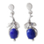 Lapis lazuli flower earrings, 'Precious Blue' - Lapis lazuli flower earrings