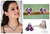 Amethyst button earrings, 'Charming Trio' - Amethyst Stud Earrings Artisan Crafted Jewelry (image 2) thumbail