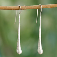 Sterling silver drop earrings, 'Cotton Candy' - Sterling Silver Drop Earrings from Modern Jewelry Collection