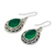 Sterling silver dangle earrings, 'Green Palace Memories' - Sterling Silver and Onyx Dangle Earrings (image 2e) thumbail