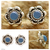 Blaue Chalcedon-Blumenohrringe - Ohrringe aus Sterlingsilber und Chalcedon, floraler Schmuck