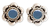 Blaue Chalcedon-Blumenohrringe - Ohrringe aus Sterlingsilber und Chalcedon, floraler Schmuck
