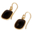 Gold vermeil onyx dangle earrings, 'Mughal Nights' - Handmade Gold Vermeil and Black Onyx Dangle Earrings India (image 2a) thumbail
