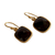 Gold vermeil onyx dangle earrings, 'Mughal Nights' - Handmade Gold Vermeil and Black Onyx Dangle Earrings India
