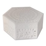 Marble box, 'Lotus Grandeur' - Indian Floral Marble Decorative Box