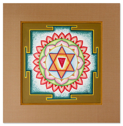 Yantra painting, 'Chandi II' - Spiritual Yantra Painting