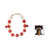 Karneol-Armband im Shambhala-Stil, „Meditate“ – handgefertigtes Armband aus Baumwolle und Karneol im Shambhala-Stil