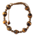Tiger's eye Shambhala-style bracelet, 'Blissful Insight' - Artisan Crafted Cotton Shambhala-style Tigers Eye Bracelet (image 2a) thumbail
