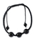 Onyx Shambhala-style bracelet, 'Tranquil Protection II' - Protection Jewelry Cotton Beaded Onyx Bracelet