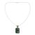 Sterling silver pendant necklace, 'Delhi Blue' - Sterling Silver and Recon Turquoise Necklace from India thumbail