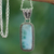 Larimar pendant necklace, 'Serene Sea' - Handcrafted Sterling Silver Turquoise Colored Necklace (image 2) thumbail