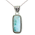 Larimar pendant necklace, 'Serene Sea' - Handcrafted Sterling Silver Turquoise Colored Necklace thumbail