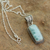 Larimar pendant necklace, 'Serene Sea' - Handcrafted Sterling Silver Turquoise Colored Necklace (image 2b) thumbail