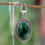 Malachite pendant necklace, 'Forest Whirlwind' - Sterling Silver Necklace Malachite Jewelry from India (image 2) thumbail