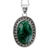 Malachite pendant necklace, 'Forest Whirlwind' - Sterling Silver Necklace Malachite Jewelry from India thumbail
