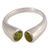 Peridot wrap ring, 'Face to Face' - Handcrafted jewellery Silver and Peridot Wrap Ring from Indi (image 2a) thumbail