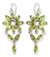 Peridot chandelier earrings, 'Starlight' - Fair Trade Peridot Earrings