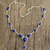 Collar en Y de lapislázuli - Collar de lapislázuli y plata de ley de la India