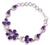 Amethyst flower bracelet, 'Lilac Blossom' - Handcrafted Floral Amethyst Bracelet (image 2a) thumbail