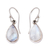 Rainbow moonstone dangle earrings, 'Luminous Light' - Rainbow Moonstone Earrings India Sterling Silver Jewelry