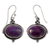 Sterling silver dangle earrings, 'Royal Purple' - Composite Turquoise and Sterling Silver Earrings (image 2a) thumbail