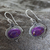 Sterling silver dangle earrings, 'Royal Purple' - Composite Turquoise and Sterling Silver Earrings (image 2b) thumbail