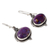 Sterling silver dangle earrings, 'Royal Purple' - Composite Turquoise and Sterling Silver Earrings (image 2c) thumbail