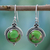 Sterling silver dangle earrings, 'Splendor' - Green Sterling Silver Earrings Fair Trade Jewelry