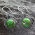 Sterling silver dangle earrings, 'Splendor' - Green Sterling Silver Earrings Fair Trade Jewellery