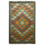 Jute rug, 'Kashmir Kaleidoscope' (6x9) - Jute Area Rug Natural Dyes Indian Dhurrie (6x9)