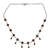 Garnet waterfall necklace, 'Queen of Diamonds' - Garnet Necklace Sterling Silver Jewelry from India (image 2a) thumbail