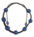 Blue chalcedony Shambhala-style bracelet, 'Blissful Harmony' - Cotton Chalcedony Bracelet Shambhala-style Jewellery