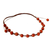 Jasper Shambhala-style necklace, 'Blissful Courage' - Shambhala-style jewellery Jasper and Cotton Necklace (image 2b) thumbail