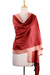 Silk shawl, 'Bhagalpur Sunshine' - Artisan Crafted Wrap Indian Silk Red Shawl