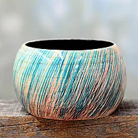 Featured review for Wood bangle bracelet, Peach Breeze