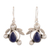 Cultured pearl and lapis lazuli dangle earrings, 'Tropical Fruit' - Pearl and Lapis Lazuli Earrings Sterling Silver Jewelry (image 2a) thumbail