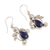 Cultured pearl and lapis lazuli dangle earrings, 'Tropical Fruit' - Pearl and Lapis Lazuli Earrings Sterling Silver Jewelry (image 2c) thumbail