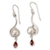 Cultured pearl and amethyst dangle earrings, 'Cloud Sonnet' - Handcrafted Sterling Silver Pearl and Earrings from India