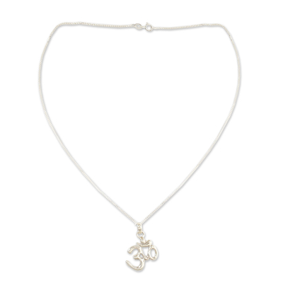 Halskette mit Anhänger aus Sterlingsilber - Halskette aus Sterlingsilber aus der Yoga-Schmuckkollektion