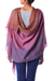 Silk and wool shawl, 'Twilight Shimmer' - Handcrafted Wrap Silk Wool Blend Shawl (image 2b) thumbail