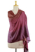 Silk and wool shawl, 'Twilight Shimmer' - Handcrafted Wrap Silk Wool Blend Shawl (image 2d) thumbail