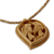 Wood pendant necklace, 'Love Takes Wing' - Hand Carved Wood Necklace from India Jewelry Collection (image 2b) thumbail