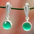 Sterling silver dangle earrings, 'Mumbai Serenade' - Hand Made Sterling Silver and Onyx Earrings thumbail